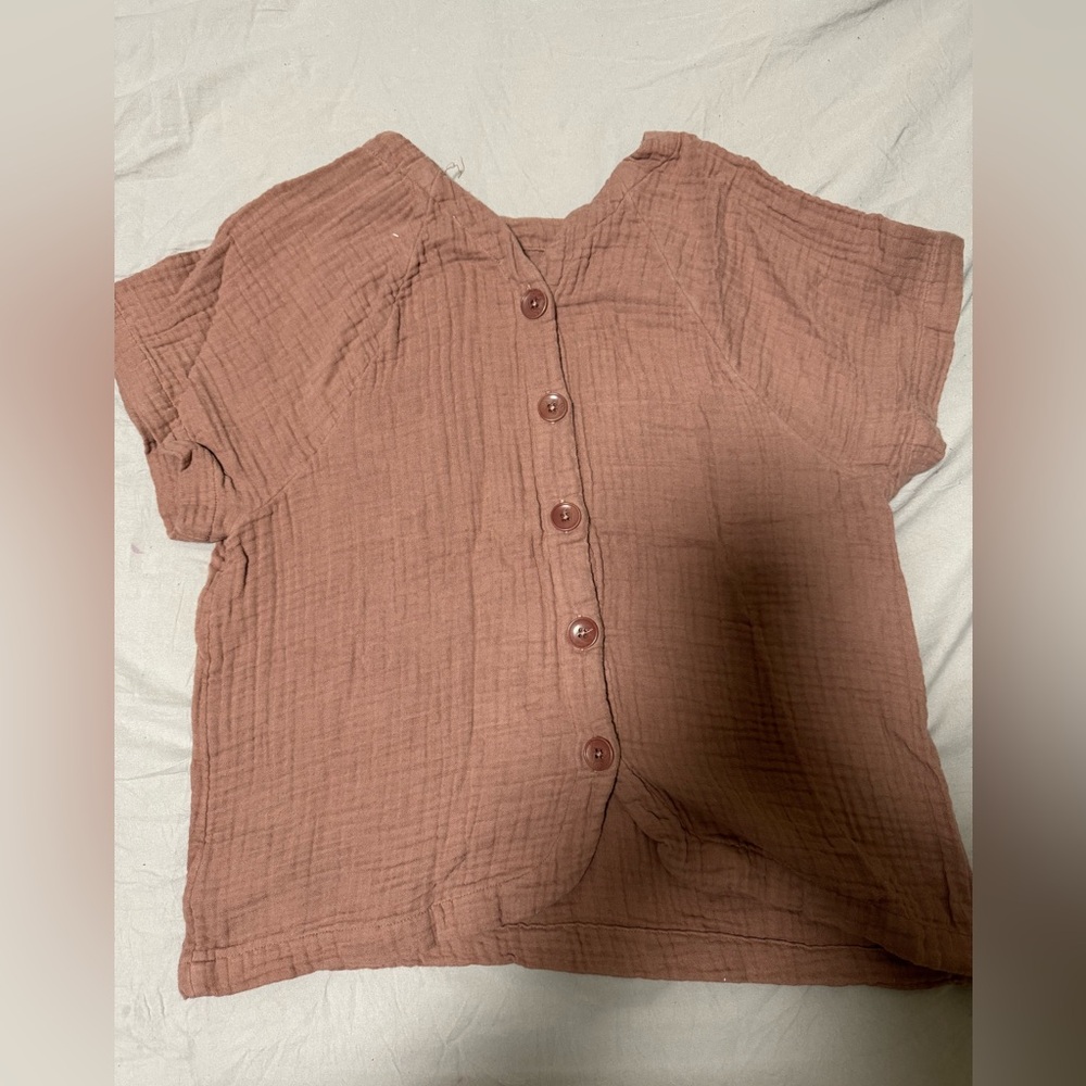 Madewell 
lightspun renwood button-back top